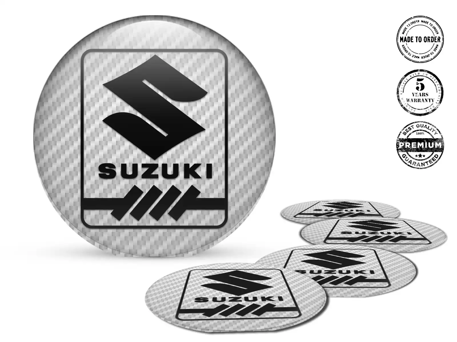 Suzuki Adesivo Silicone Stile Emblemi Cerchio Cupola